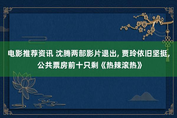 电影推荐资讯 沈腾两部影片退出, 贾玲依旧坚挺, 公共票房前十只剩《热辣滚热》