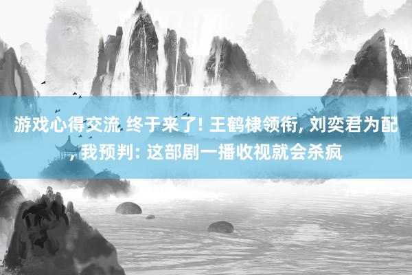 游戏心得交流 终于来了! 王鹤棣领衔, 刘奕君为配, 我预判: 这部剧一播收视就会杀疯